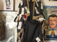 An image of Santa Muerte is seen inside the temple in the municipality of Pedro Escobedo during the annual celebrations. Every year on Novem...