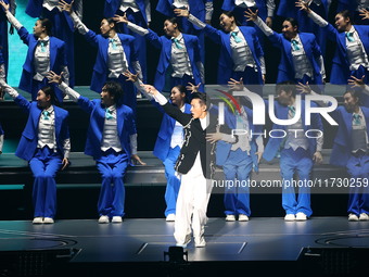 Singer Andy Lau performs at the Taipei Arena during the first leg of his ''Today is the Day'' tour in Taipei, Taiwan province, China, on Nov...