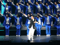 Singer Andy Lau performs at the Taipei Arena during the first leg of his ''Today is the Day'' tour in Taipei, Taiwan province, China, on Nov...