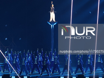 Singer Andy Lau performs at the Taipei Arena during the first leg of his ''Today is the Day'' tour in Taipei, Taiwan province, China, on Nov...