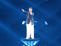 Singer Andy Lau performs at the Taipei Arena during the first leg of his ''Today is the Day'' tour in Taipei, Taiwan province, China, on Nov...