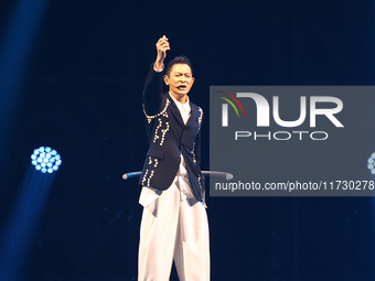 Singer Andy Lau performs at the Taipei Arena during the first leg of his ''Today is the Day'' tour in Taipei, Taiwan province, China, on Nov...