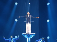 Singer Andy Lau performs at the Taipei Arena during the first leg of his ''Today is the Day'' tour in Taipei, Taiwan province, China, on Nov...