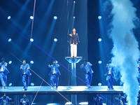 Singer Andy Lau performs at the Taipei Arena during the first leg of his ''Today is the Day'' tour in Taipei, Taiwan province, China, on Nov...