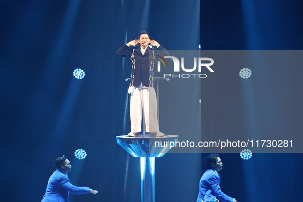 Singer Andy Lau performs at the Taipei Arena during the first leg of his ''Today is the Day'' tour in Taipei, Taiwan province, China, on Nov...