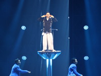 Singer Andy Lau performs at the Taipei Arena during the first leg of his ''Today is the Day'' tour in Taipei, Taiwan province, China, on Nov...