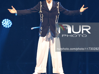 Singer Andy Lau performs at the Taipei Arena during the first leg of his ''Today is the Day'' tour in Taipei, Taiwan province, China, on Nov...