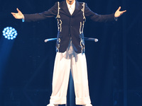 Singer Andy Lau performs at the Taipei Arena during the first leg of his ''Today is the Day'' tour in Taipei, Taiwan province, China, on Nov...