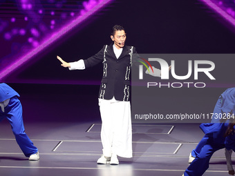 Singer Andy Lau performs at the Taipei Arena during the first leg of his ''Today is the Day'' tour in Taipei, Taiwan province, China, on Nov...