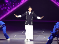 Singer Andy Lau performs at the Taipei Arena during the first leg of his ''Today is the Day'' tour in Taipei, Taiwan province, China, on Nov...