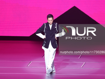 Singer Andy Lau performs at the Taipei Arena during the first leg of his ''Today is the Day'' tour in Taipei, Taiwan province, China, on Nov...