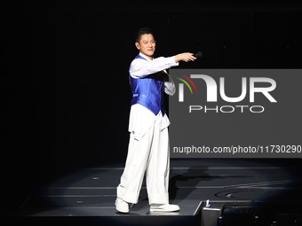 Singer Andy Lau performs at the Taipei Arena during the first leg of his ''Today is the Day'' tour in Taipei, Taiwan province, China, on Nov...