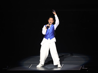 Singer Andy Lau performs at the Taipei Arena during the first leg of his ''Today is the Day'' tour in Taipei, Taiwan province, China, on Nov...