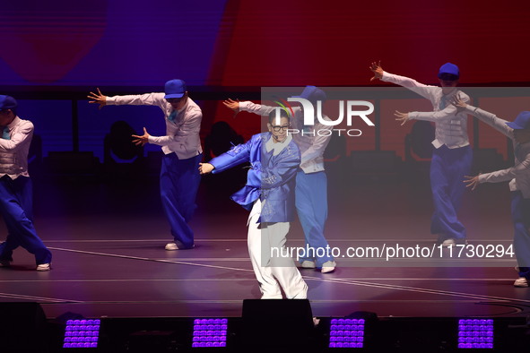 Singer Andy Lau performs at the Taipei Arena during the first leg of his ''Today is the Day'' tour in Taipei, Taiwan province, China, on Nov...