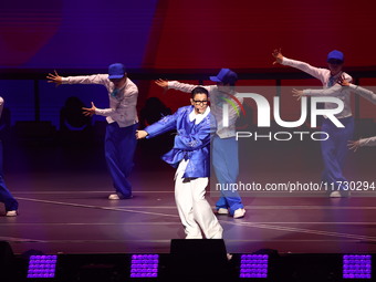 Singer Andy Lau performs at the Taipei Arena during the first leg of his ''Today is the Day'' tour in Taipei, Taiwan province, China, on Nov...