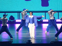 Singer Andy Lau performs at the Taipei Arena during the first leg of his ''Today is the Day'' tour in Taipei, Taiwan province, China, on Nov...