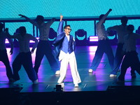 Singer Andy Lau performs at the Taipei Arena during the first leg of his ''Today is the Day'' tour in Taipei, Taiwan province, China, on Nov...