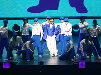 Singer Andy Lau performs at the Taipei Arena during the first leg of his ''Today is the Day'' tour in Taipei, Taiwan province, China, on Nov...