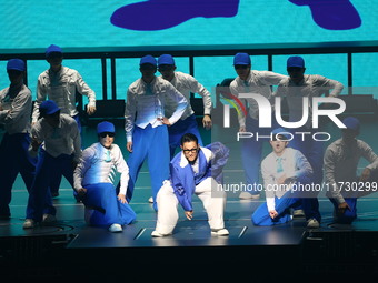 Singer Andy Lau performs at the Taipei Arena during the first leg of his ''Today is the Day'' tour in Taipei, Taiwan province, China, on Nov...