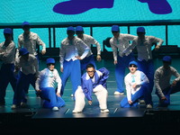 Singer Andy Lau performs at the Taipei Arena during the first leg of his ''Today is the Day'' tour in Taipei, Taiwan province, China, on Nov...