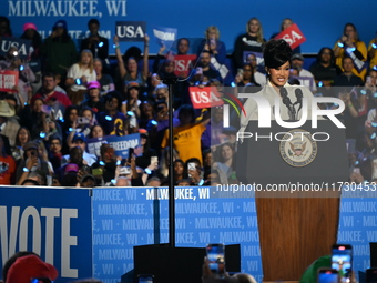 Belcalis Marlenis Cephus, known professionally as Cardi B (shown), an American rapper and songwriter, speaks at a campaign rally supporting...