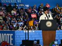 Belcalis Marlenis Cephus, known professionally as Cardi B (shown), an American rapper and songwriter, speaks at a campaign rally supporting...