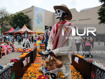 An offering on the occasion of the Day of the Dead is seen during the twenty-seventh edition of the University Day of the Dead Festival ''Me...