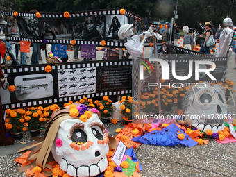 An offering on the occasion of the Day of the Dead is seen during the twenty-seventh edition of the University Day of the Dead Festival ''Me...