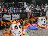 An offering on the occasion of the Day of the Dead is seen during the twenty-seventh edition of the University Day of the Dead Festival ''Me...