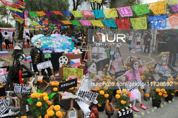 An offering on the occasion of the Day of the Dead is seen during the twenty-seventh edition of the University Day of the Dead Festival ''Me...