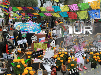 An offering on the occasion of the Day of the Dead is seen during the twenty-seventh edition of the University Day of the Dead Festival ''Me...