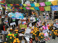 An offering on the occasion of the Day of the Dead is seen during the twenty-seventh edition of the University Day of the Dead Festival ''Me...