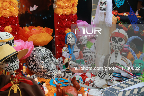 An offering on the occasion of the Day of the Dead is seen during the twenty-seventh edition of the University Day of the Dead Festival ''Me...