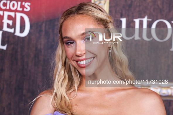 Alexis Ren arrives at Darren Dzienciol's Haunted Hotel Halloween Party 2024 presented by UTOPIA and Casa Azul Organic Tequila held at the Fa...