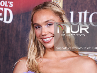 Alexis Ren arrives at Darren Dzienciol's Haunted Hotel Halloween Party 2024 presented by UTOPIA and Casa Azul Organic Tequila held at the Fa...