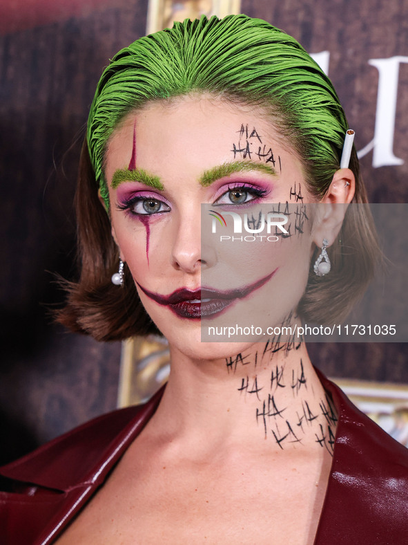 Carmella Rose arrives at Darren Dzienciol's Haunted Hotel Halloween Party 2024 presented by UTOPIA and Casa Azul Organic Tequila held at the...