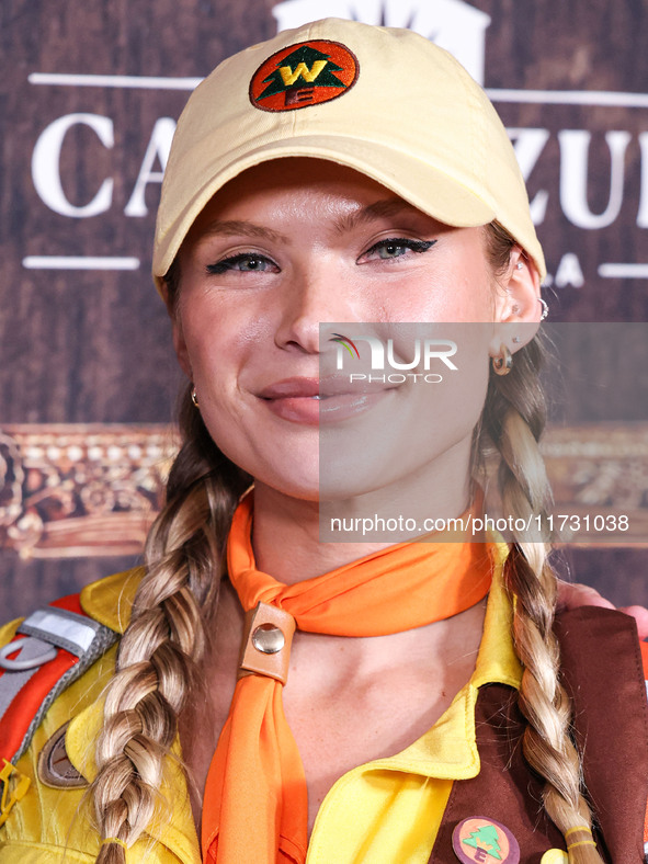 Josie Canseco arrives at Darren Dzienciol's Haunted Hotel Halloween Party 2024 presented by UTOPIA and Casa Azul Organic Tequila held at the...