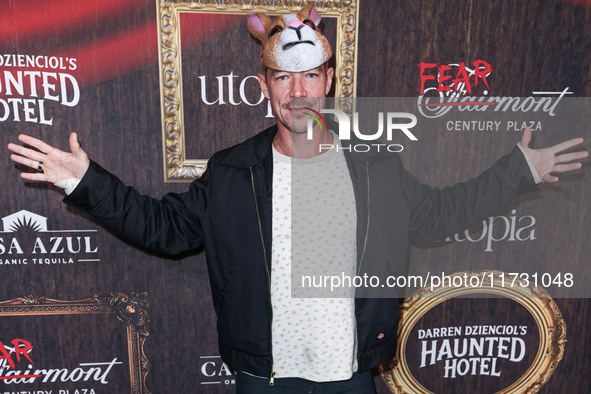 Diplo (Thomas Wesley Pentz) arrives at Darren Dzienciol's Haunted Hotel Halloween Party 2024 presented by UTOPIA and Casa Azul Organic Tequi...