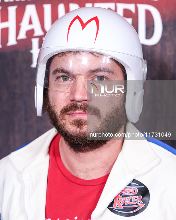 Emile Hirsch arrives at Darren Dzienciol's Haunted Hotel Halloween Party 2024 presented by UTOPIA and Casa Azul Organic Tequila held at the...