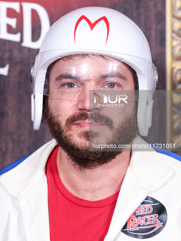 Emile Hirsch arrives at Darren Dzienciol's Haunted Hotel Halloween Party 2024 presented by UTOPIA and Casa Azul Organic Tequila held at the...