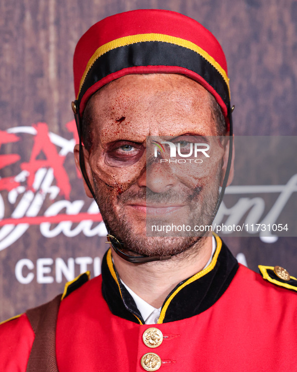 Darren Dzienciol arrives at Darren Dzienciol's Haunted Hotel Halloween Party 2024 presented by UTOPIA and Casa Azul Organic Tequila held at...