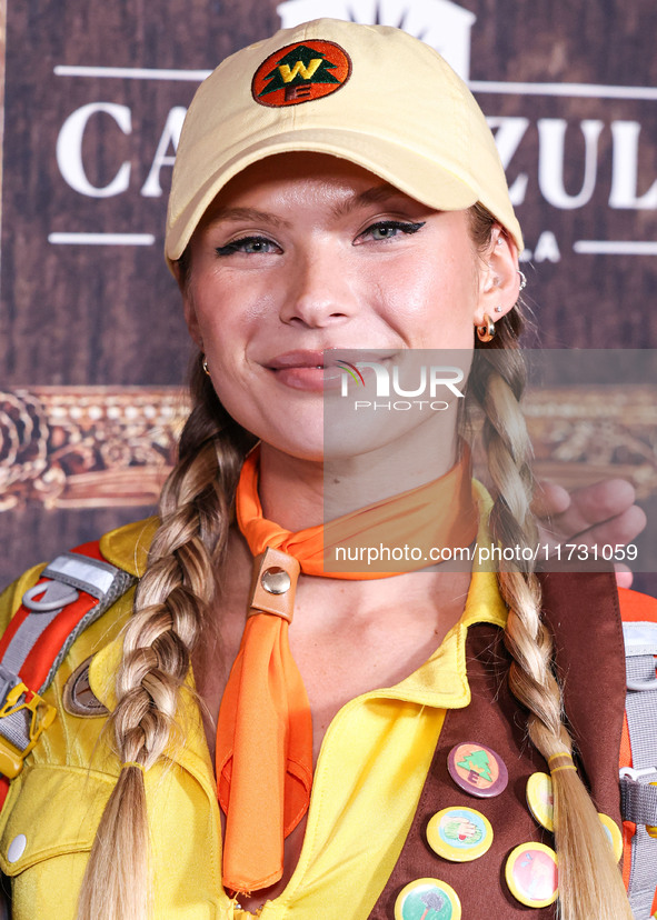 Josie Canseco arrives at Darren Dzienciol's Haunted Hotel Halloween Party 2024 presented by UTOPIA and Casa Azul Organic Tequila held at the...