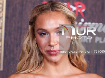 Alexis Ren arrives at Darren Dzienciol's Haunted Hotel Halloween Party 2024 presented by UTOPIA and Casa Azul Organic Tequila held at the Fa...