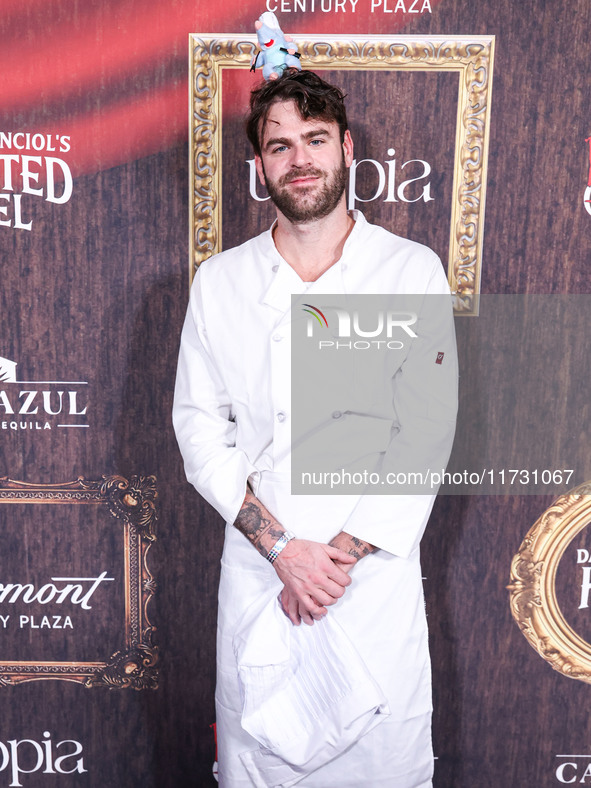 Alex Pall of The Chainsmokers arrives at Darren Dzienciol's Haunted Hotel Halloween Party 2024 presented by UTOPIA and Casa Azul Organic Teq...