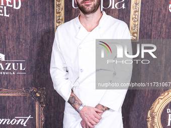 Alex Pall of The Chainsmokers arrives at Darren Dzienciol's Haunted Hotel Halloween Party 2024 presented by UTOPIA and Casa Azul Organic Teq...