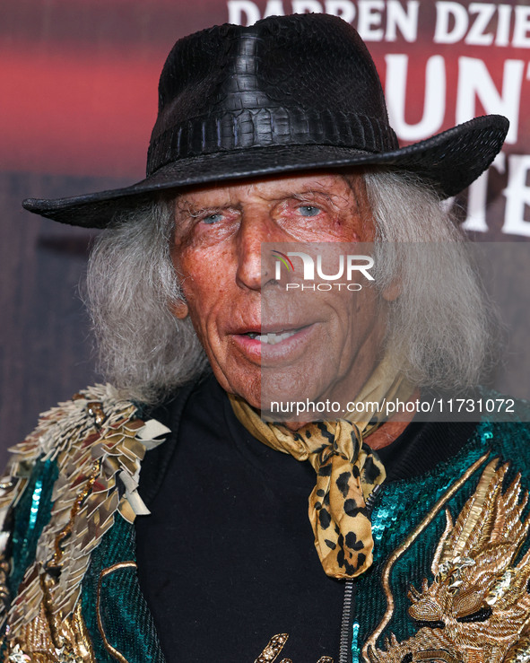 James Goldstein arrives at Darren Dzienciol's Haunted Hotel Halloween Party 2024 presented by UTOPIA and Casa Azul Organic Tequila held at t...