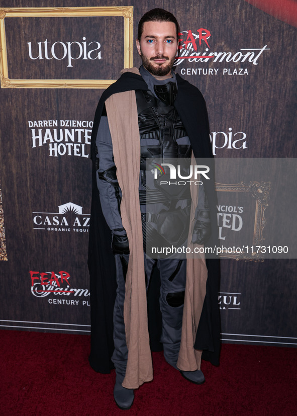 Alesso (Alessandro Renato Rodolfo Lindblad) arrives at Darren Dzienciol's Haunted Hotel Halloween Party 2024 presented by UTOPIA and Casa Az...