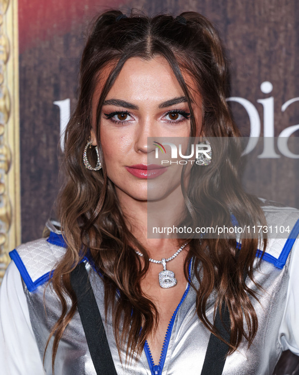 Bianca Ruiz arrives at Darren Dzienciol's Haunted Hotel Halloween Party 2024 presented by UTOPIA and Casa Azul Organic Tequila held at the F...