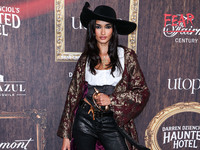 Gizele Oliveira arrives at Darren Dzienciol's Haunted Hotel Halloween Party 2024 presented by UTOPIA and Casa Azul Organic Tequila held at t...