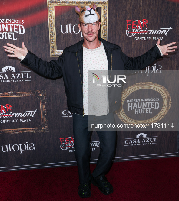 Diplo (Thomas Wesley Pentz) arrives at Darren Dzienciol's Haunted Hotel Halloween Party 2024 presented by UTOPIA and Casa Azul Organic Tequi...